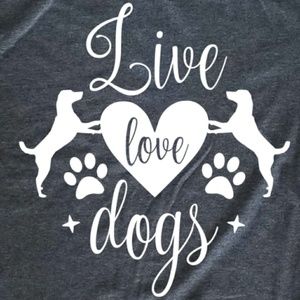 Live Love Dogs - heart paws - fur mom / dad